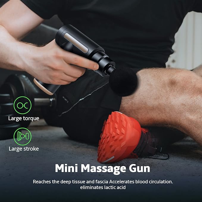 Portable Fascia Gun 2025 Deep Tissue Massage Machine – Lightweight Rechargeable Body Massager for Pain Relief Relaxation