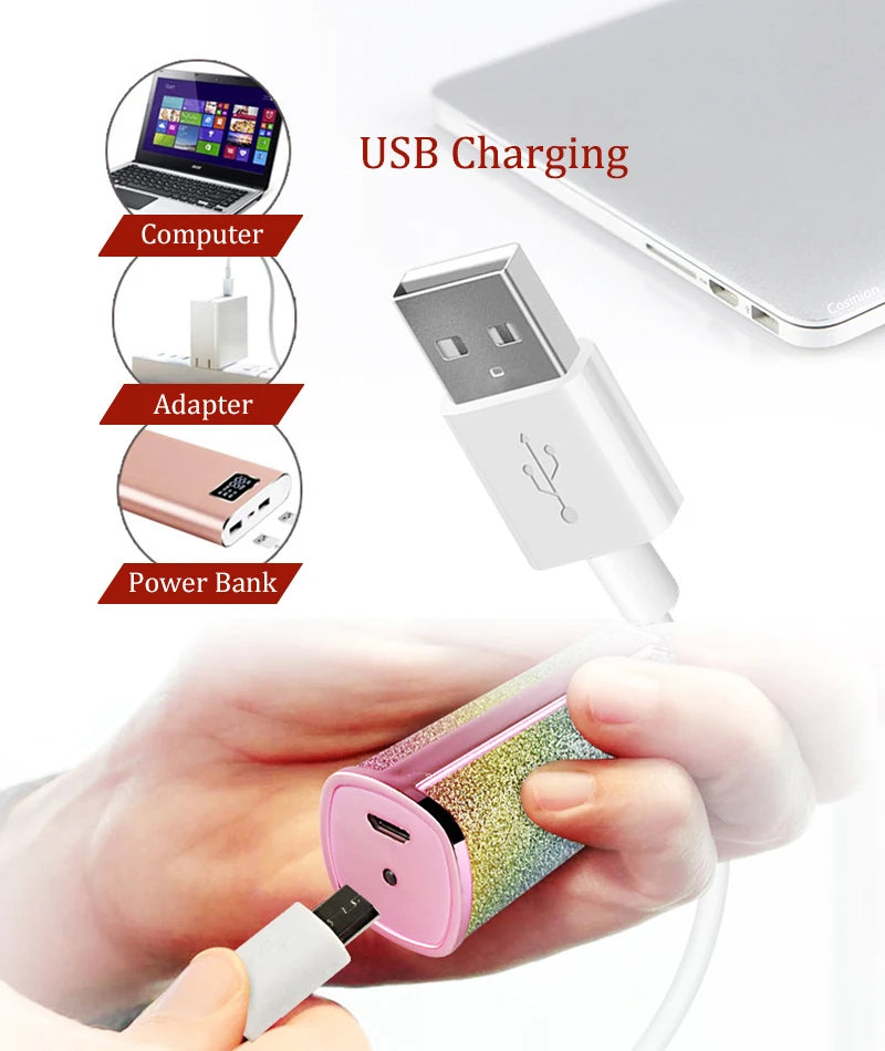 2 in 1 Rechargeable Epilator Electric Eyebrow Trimmer Mini Painless Razor Shaver Female Facial Hair Removal