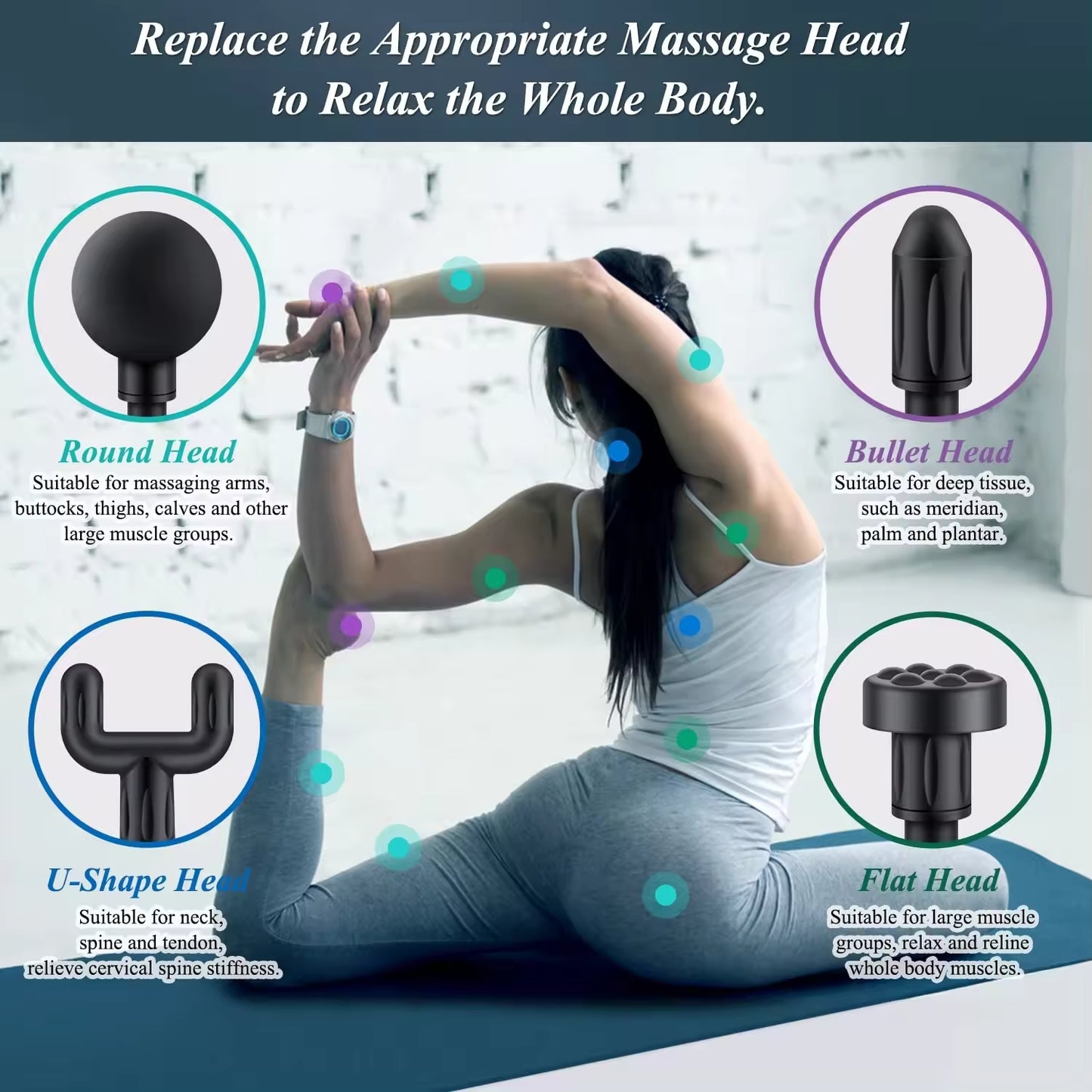 Portable Fascia Gun 2025 Deep Tissue Massage Machine – Lightweight Rechargeable Body Massager for Pain Relief Relaxation
